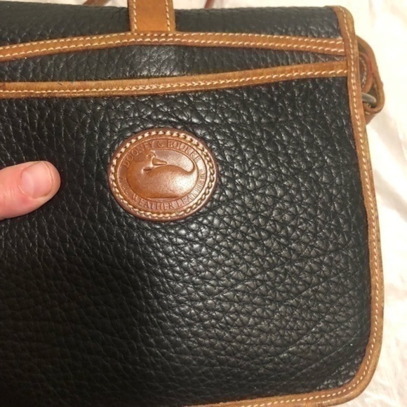 DOONEY & bourke all weather leather black brown vintage binocular crossbody bag - Picture 2 of 14
